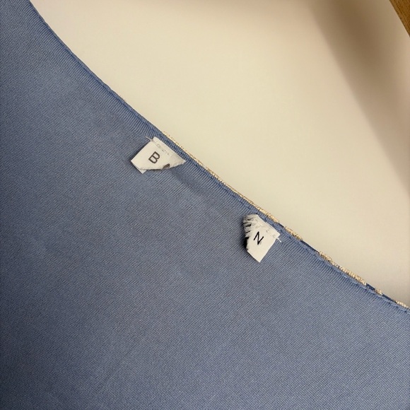 Baltic Born Leslie Blue Velvet Maxi Dress 2XL Puff Sleeves Boho - Picture 4 of 7